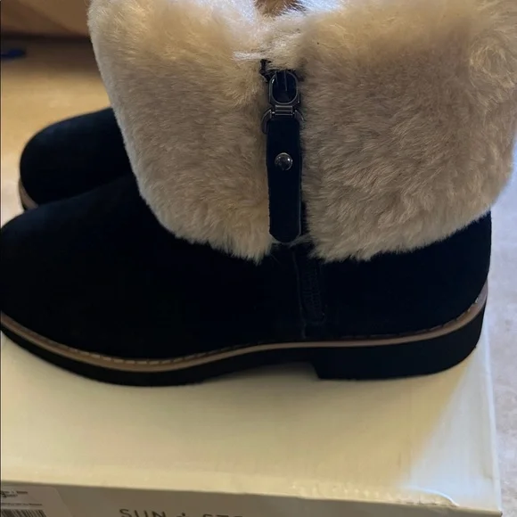 Style & Co Genuine Suede Black and Tan Women's Boots - Picture 2 of 6